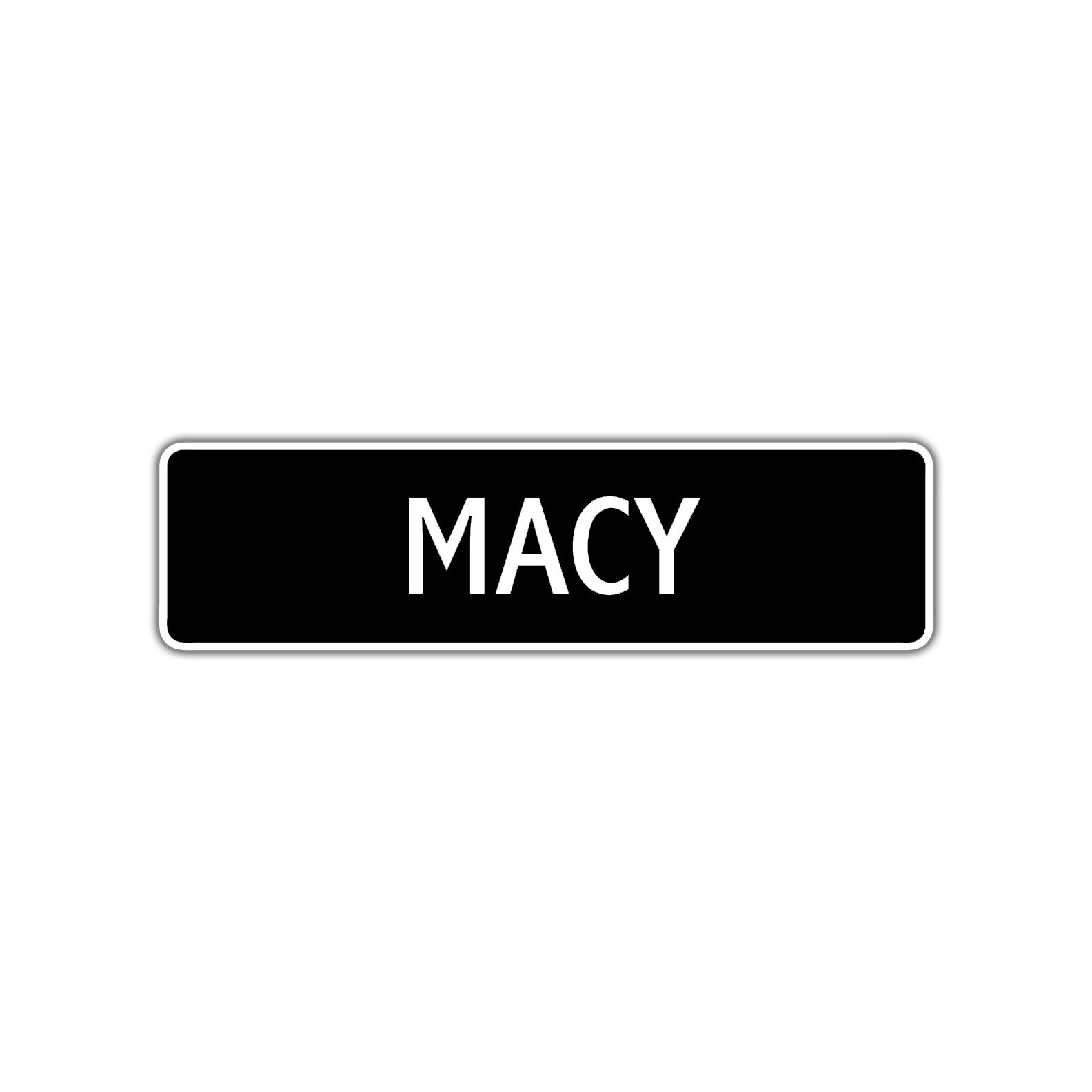 Macy Street Metal Sign 