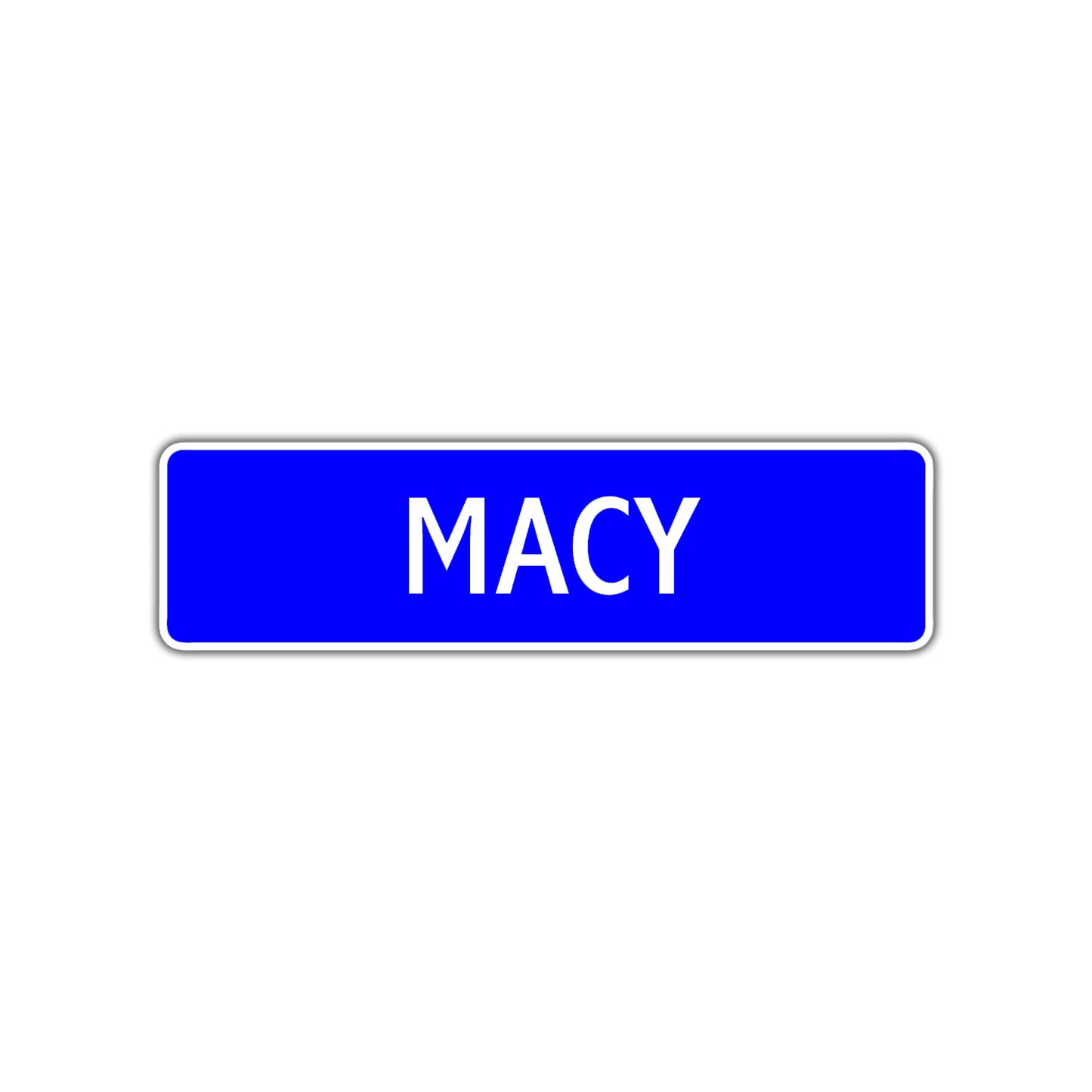 Macy Street Metal Sign Plate