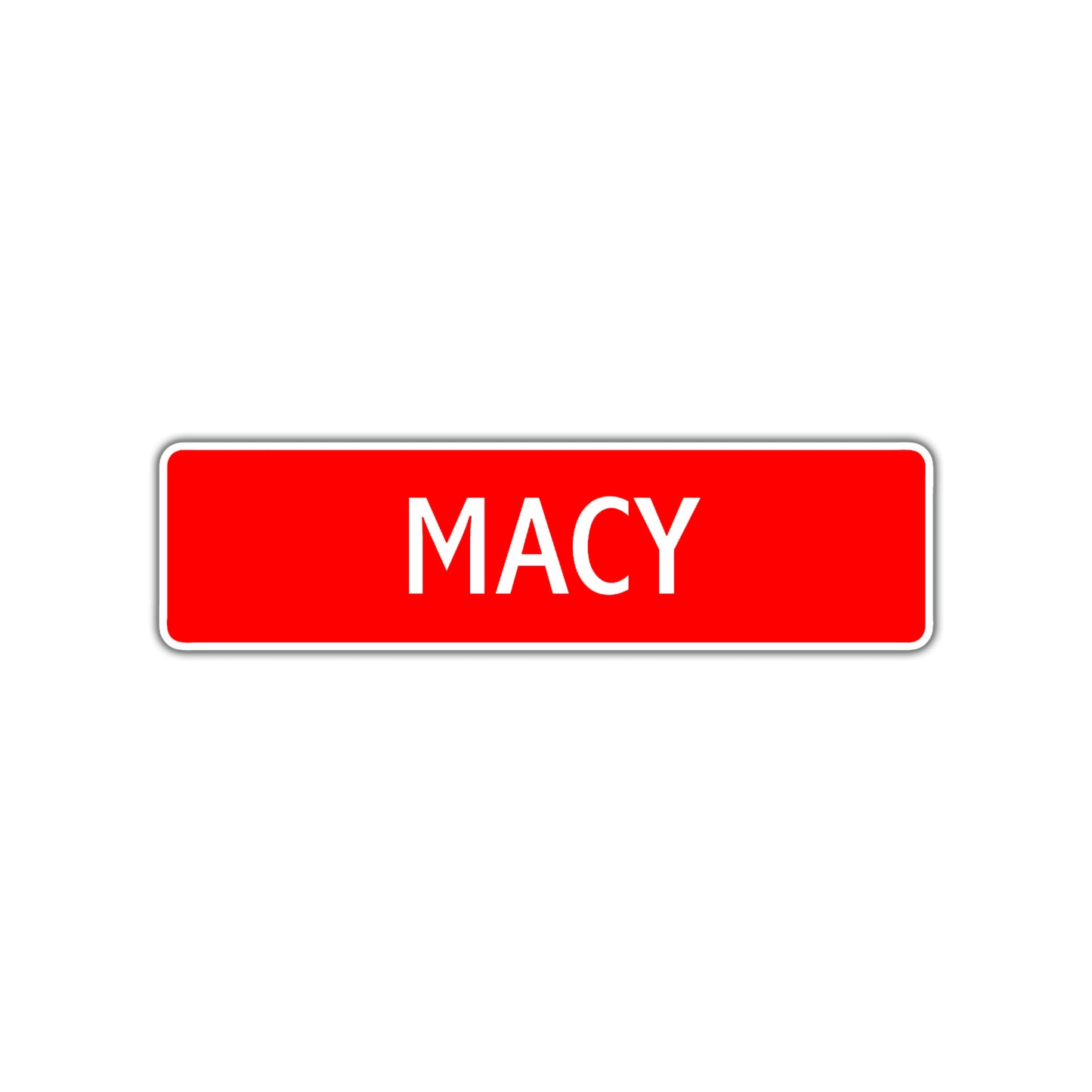 Macy Street Sign