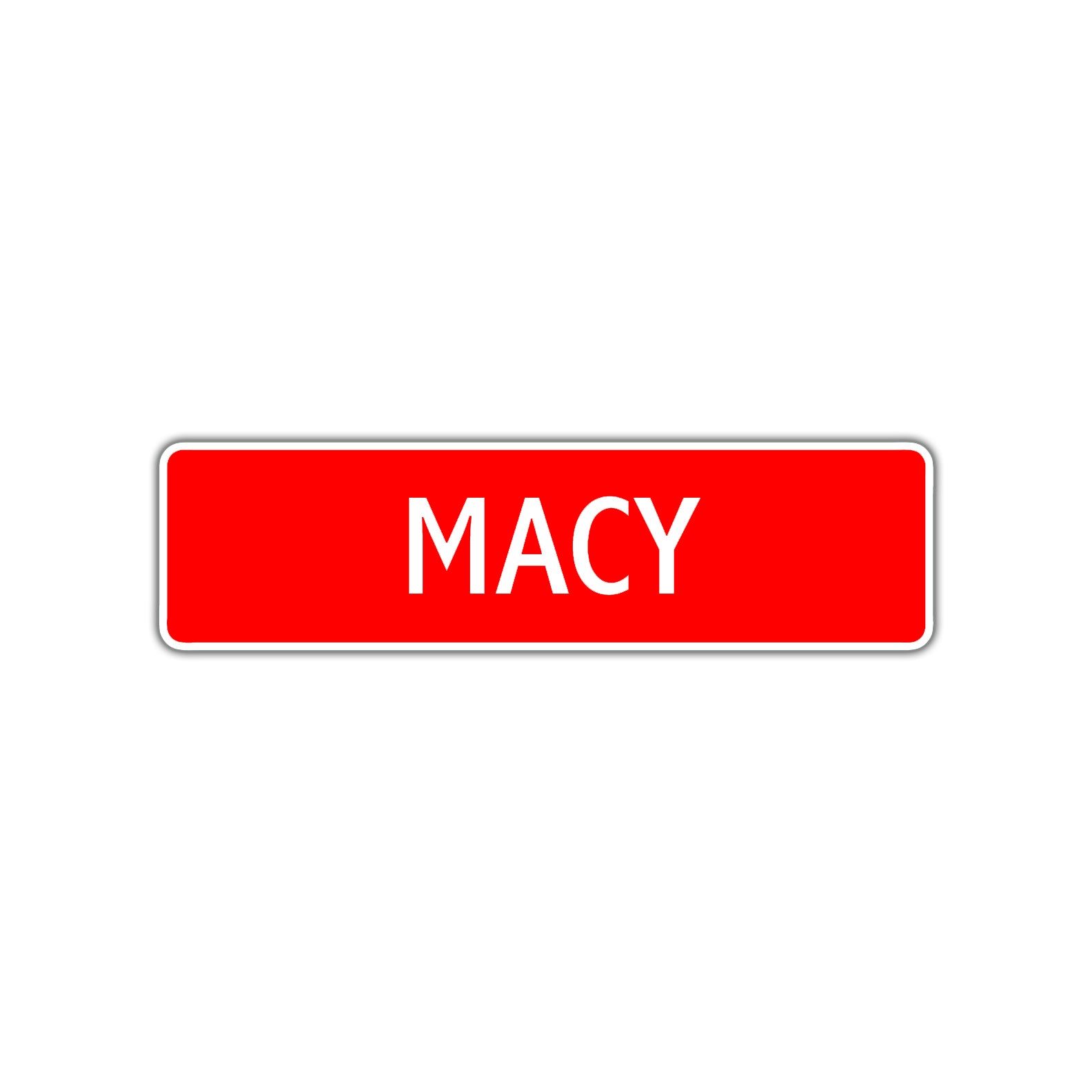 Macy Street Sign