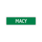 Macy Street Sign Plate