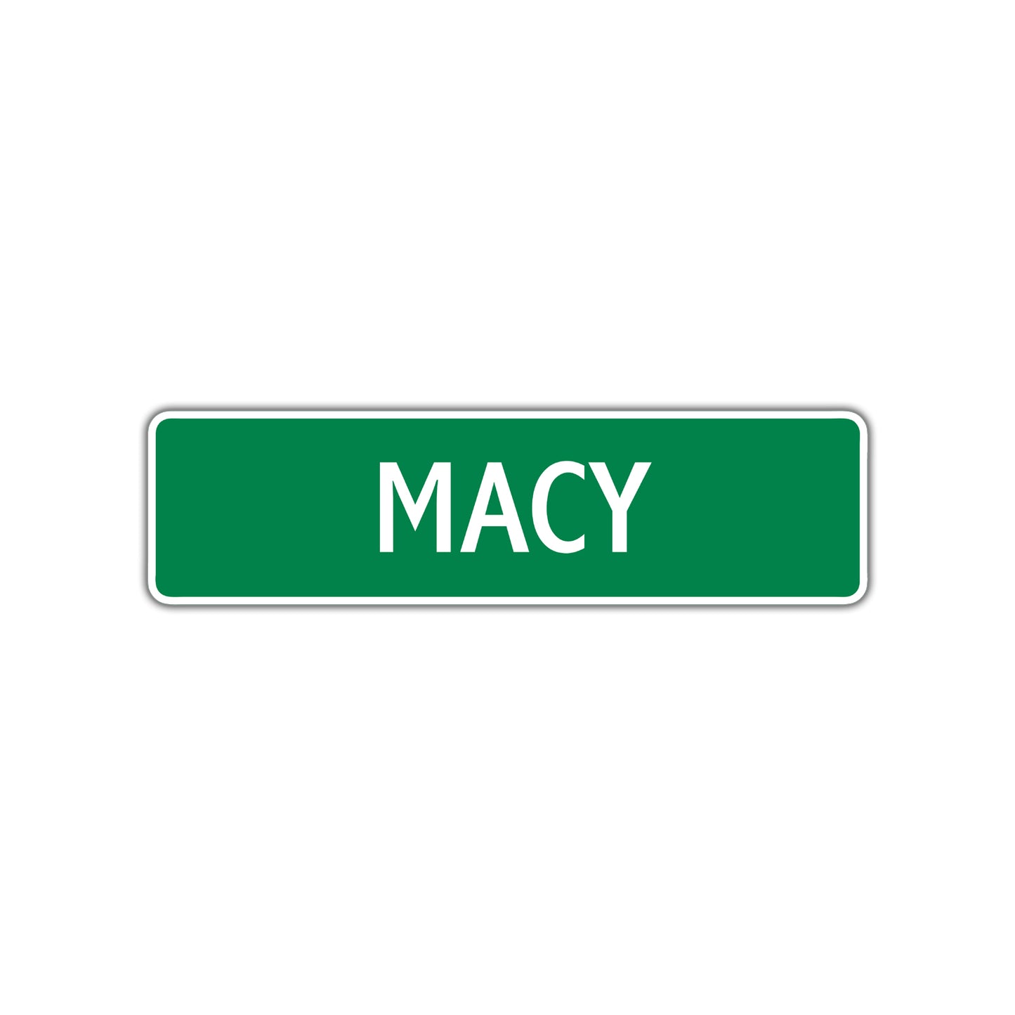 Macy Street Sign Plate