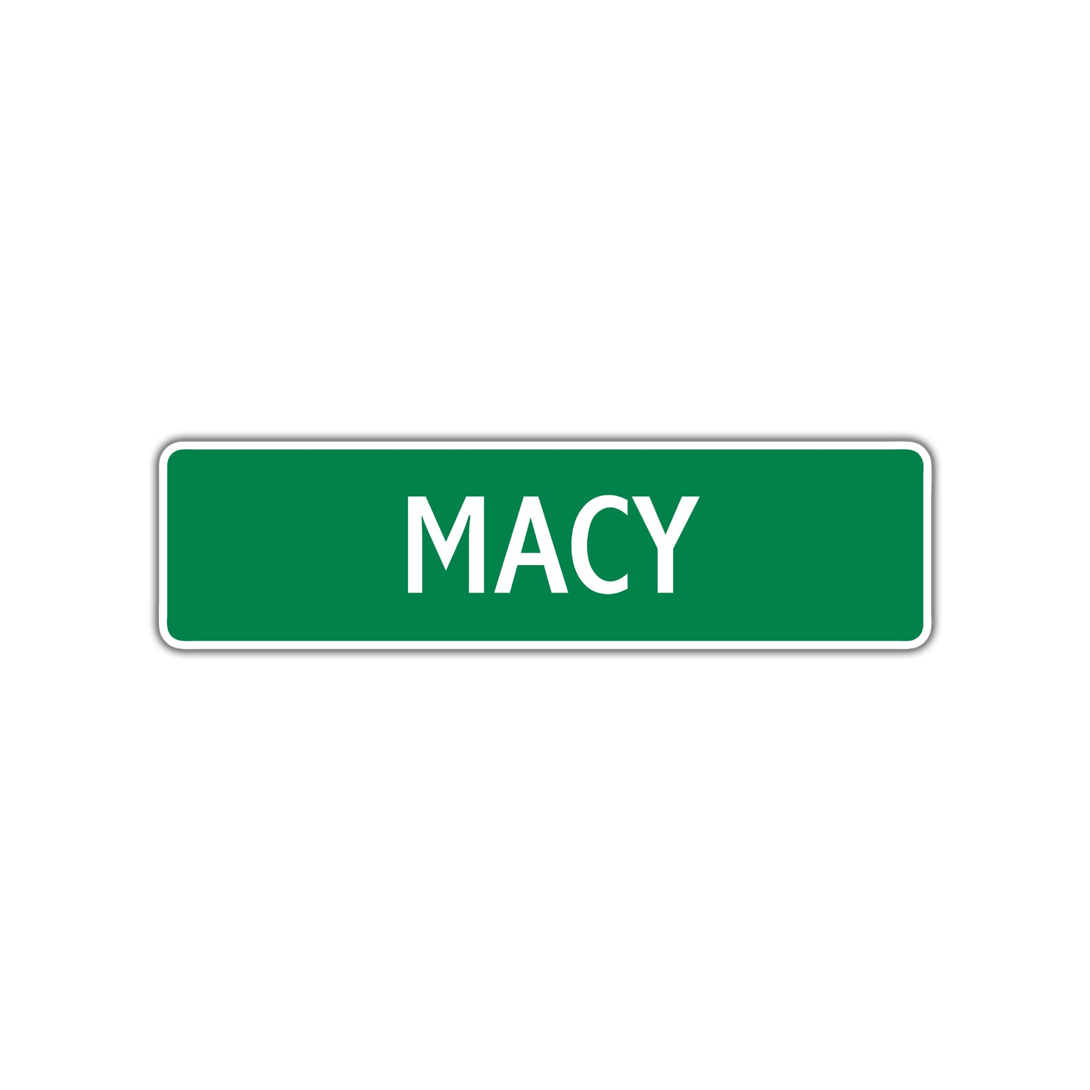 Macy Street Sign Plate