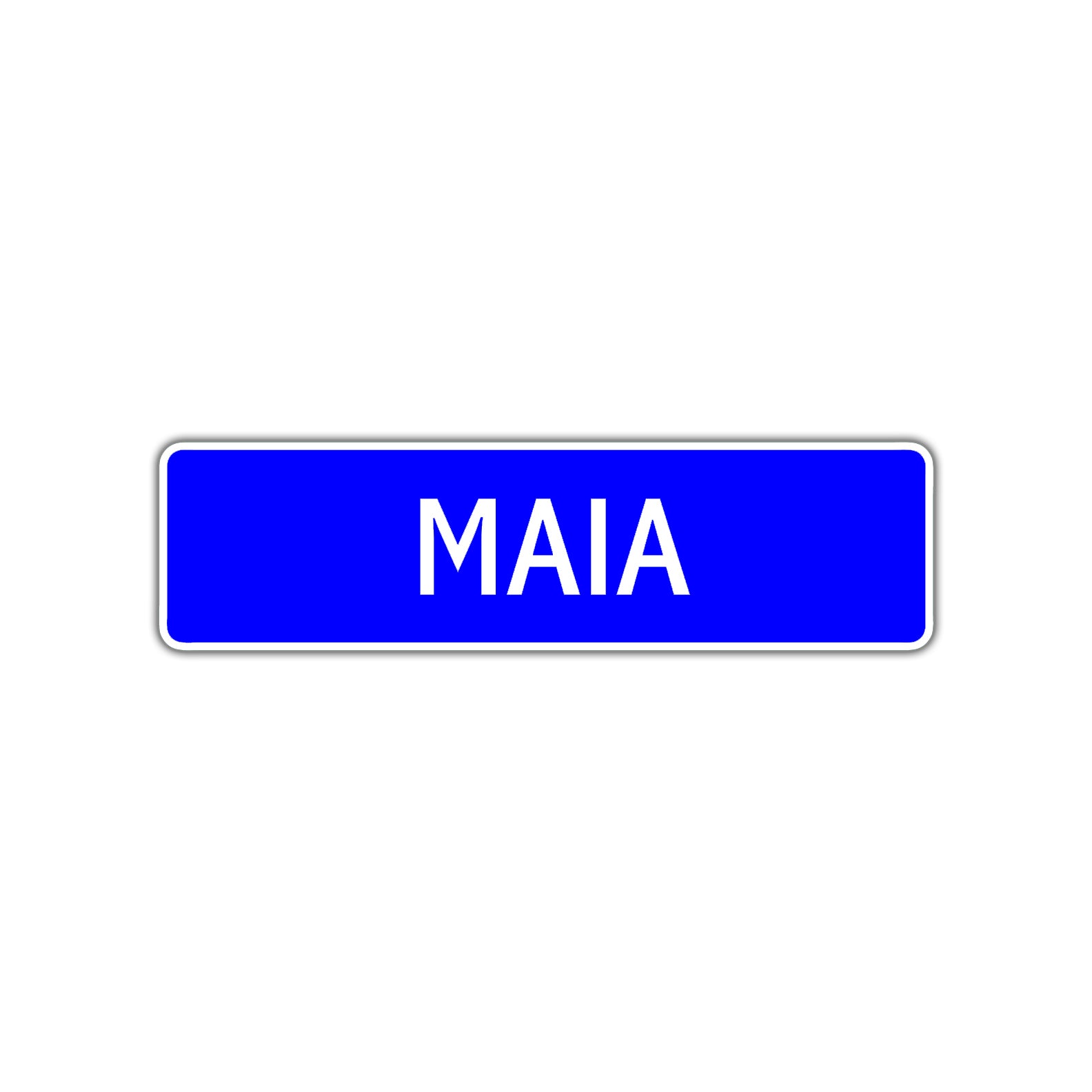 Maia Street Metal Sign Plate
