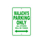 Malachi's Name Parking Only All Others Will Be Towed Sign Plate