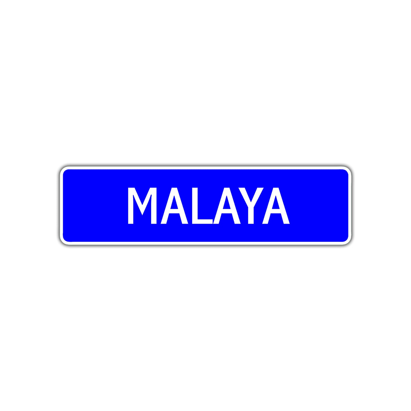 Malaya Street Metal Sign Plate