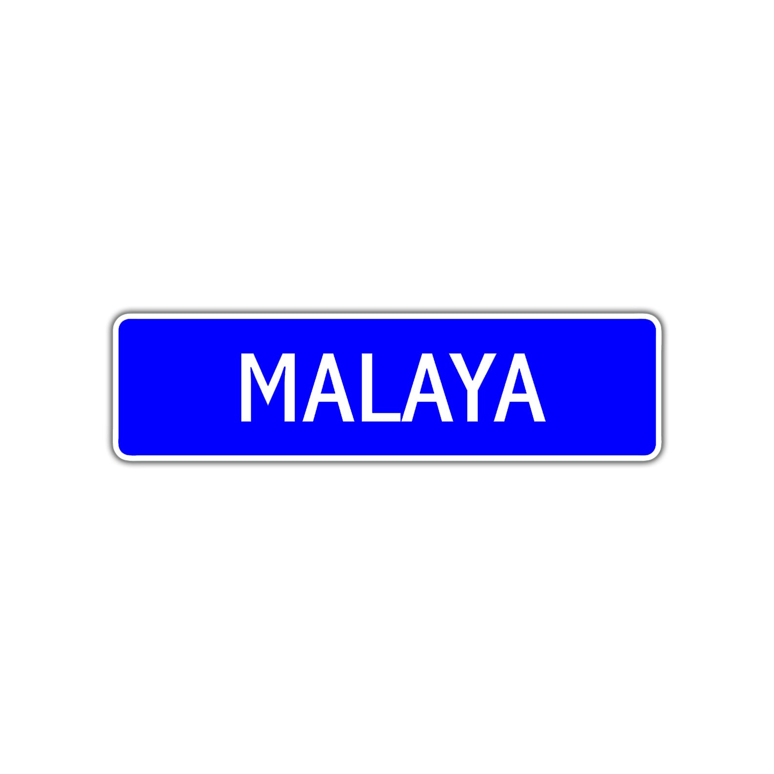 Malaya Street Metal Sign Plate