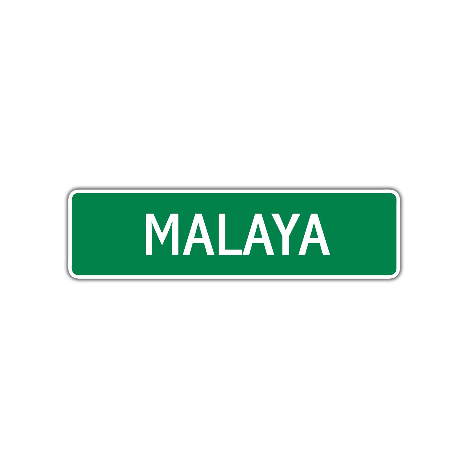 Malaya Street Sign Plate