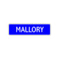 Mallory Street Metal Sign Plate