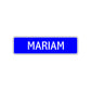 Mariam Street Metal Sign Plate