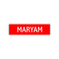 Maryam Street Sign
