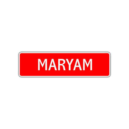 Maryam Street Sign