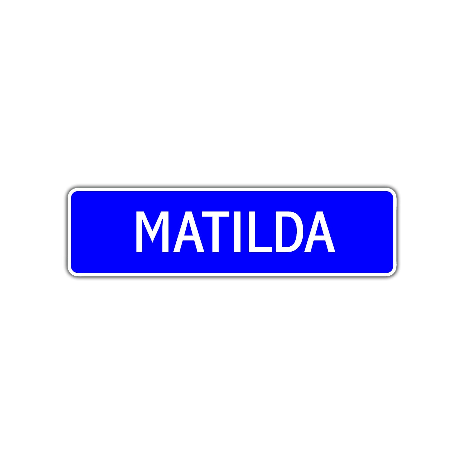 Matilda Street Metal Sign Plate