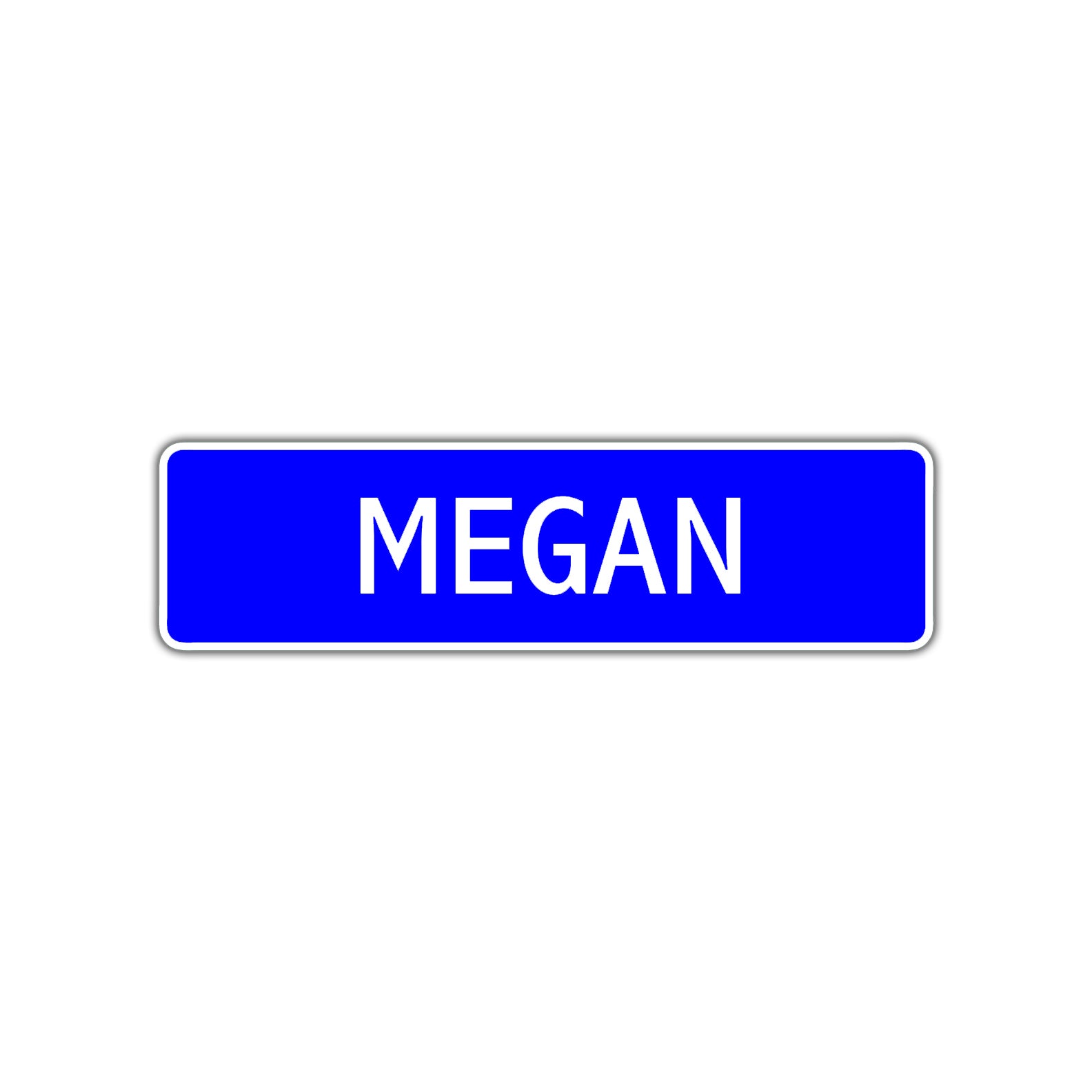 Megan Street Metal Sign Plate