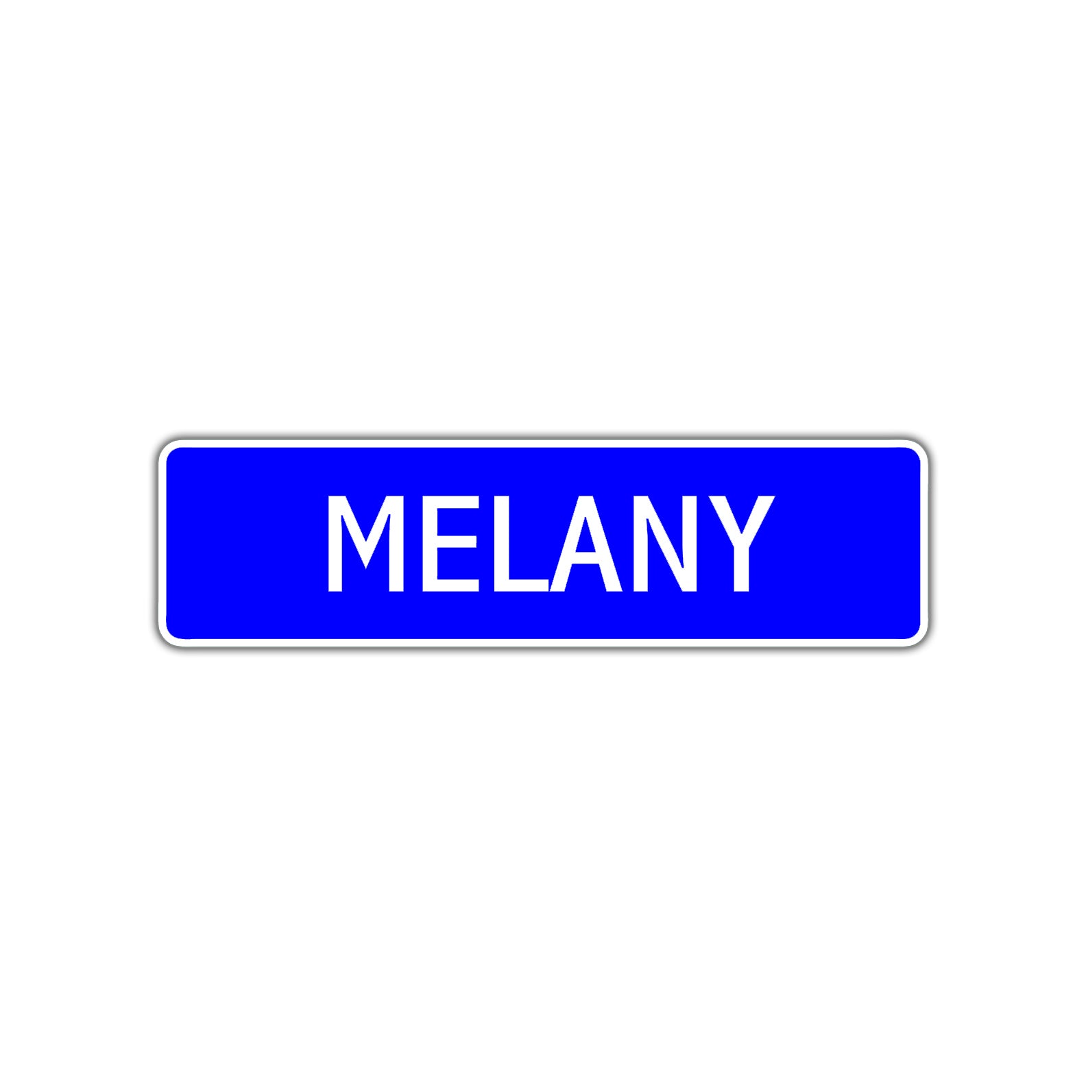Melany Street Metal Sign Plate