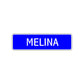 Melina Street Metal Sign Plate