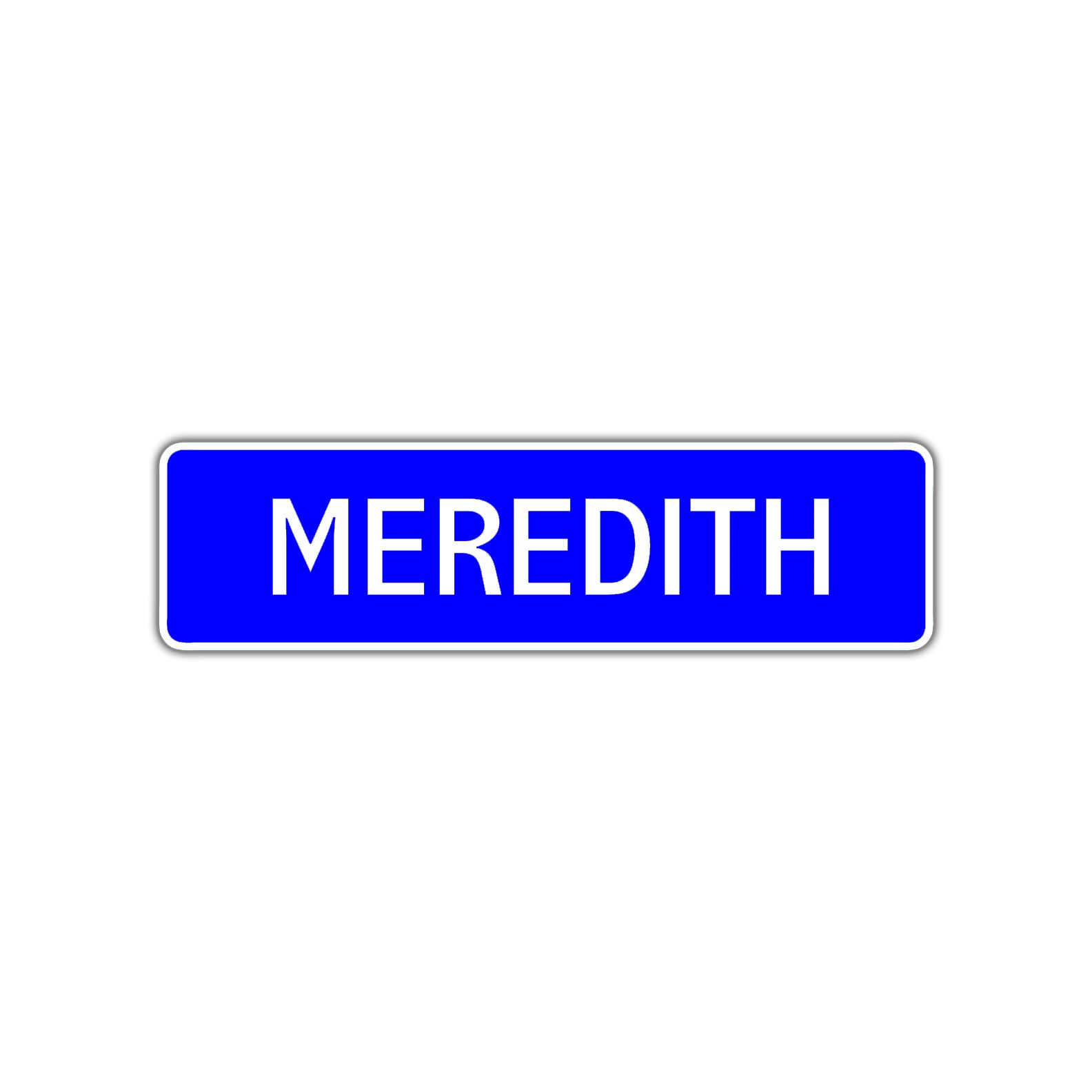 Meredith Street Metal Sign Plate