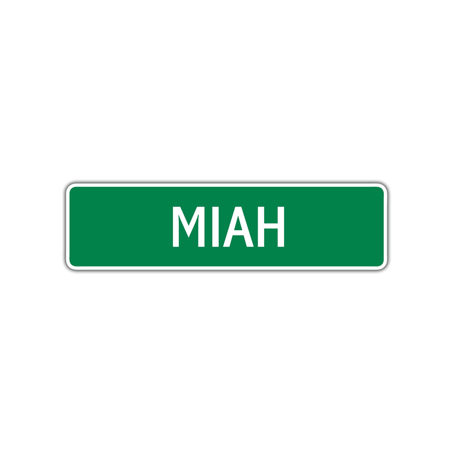 Miah Street Sign Plate