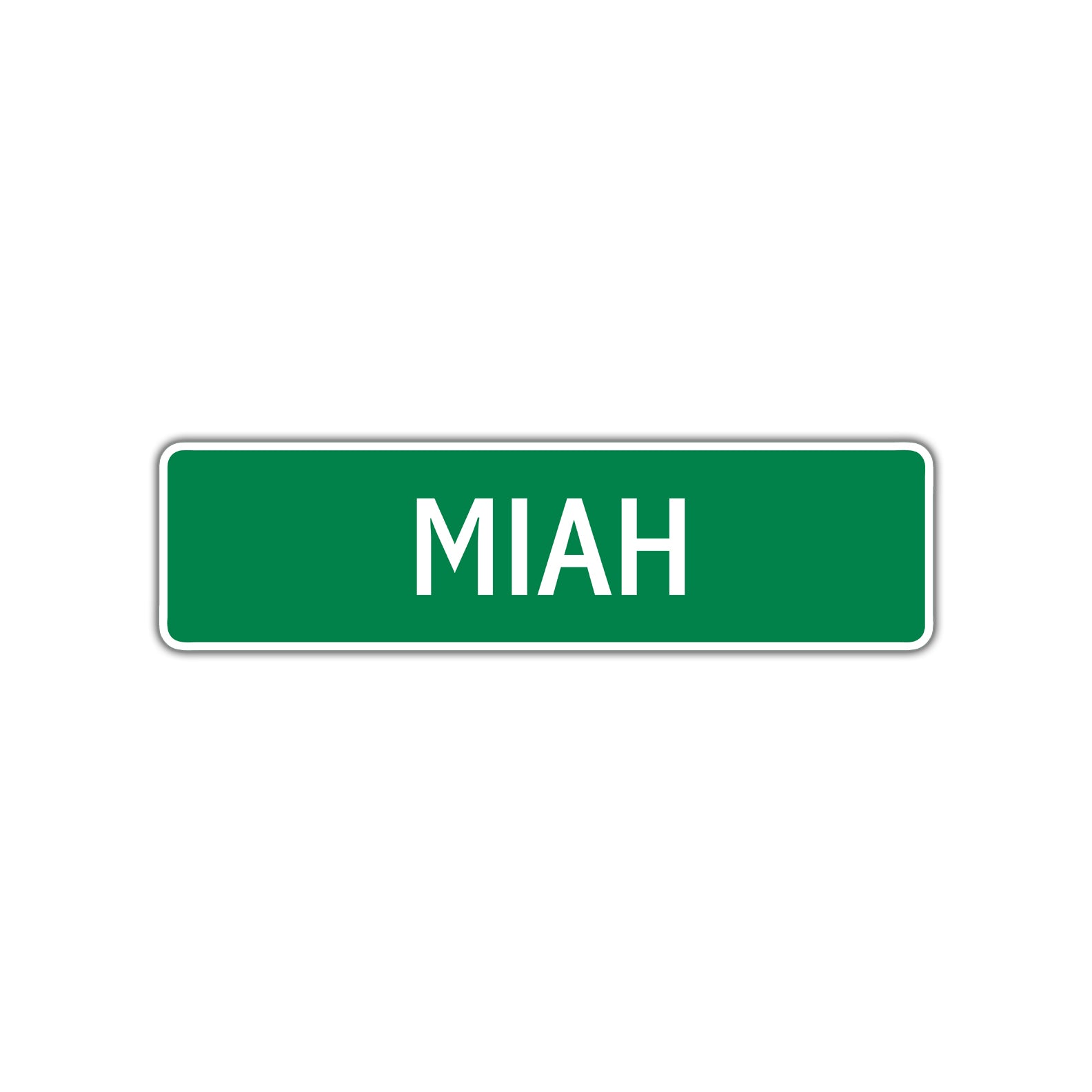 Miah Street Sign Plate