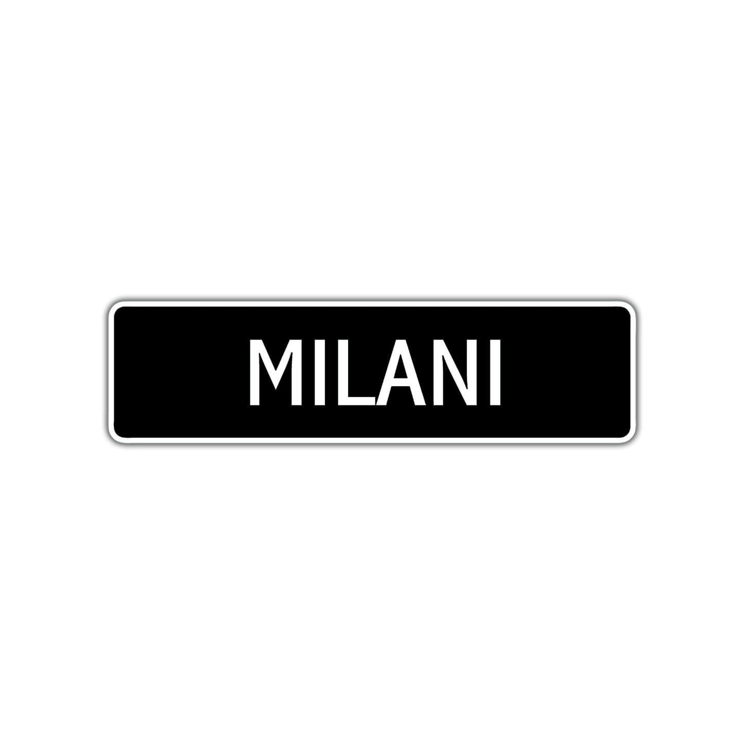 Milani Street Metal Sign 