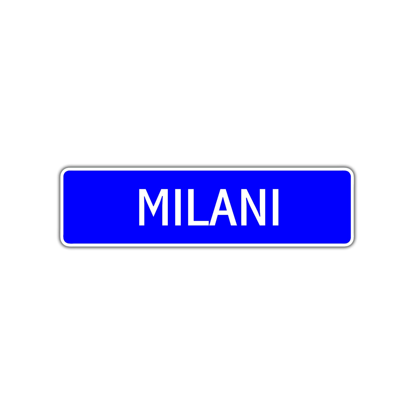 Milani Street Metal Sign Plate