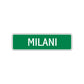 Milani Street Sign Plate