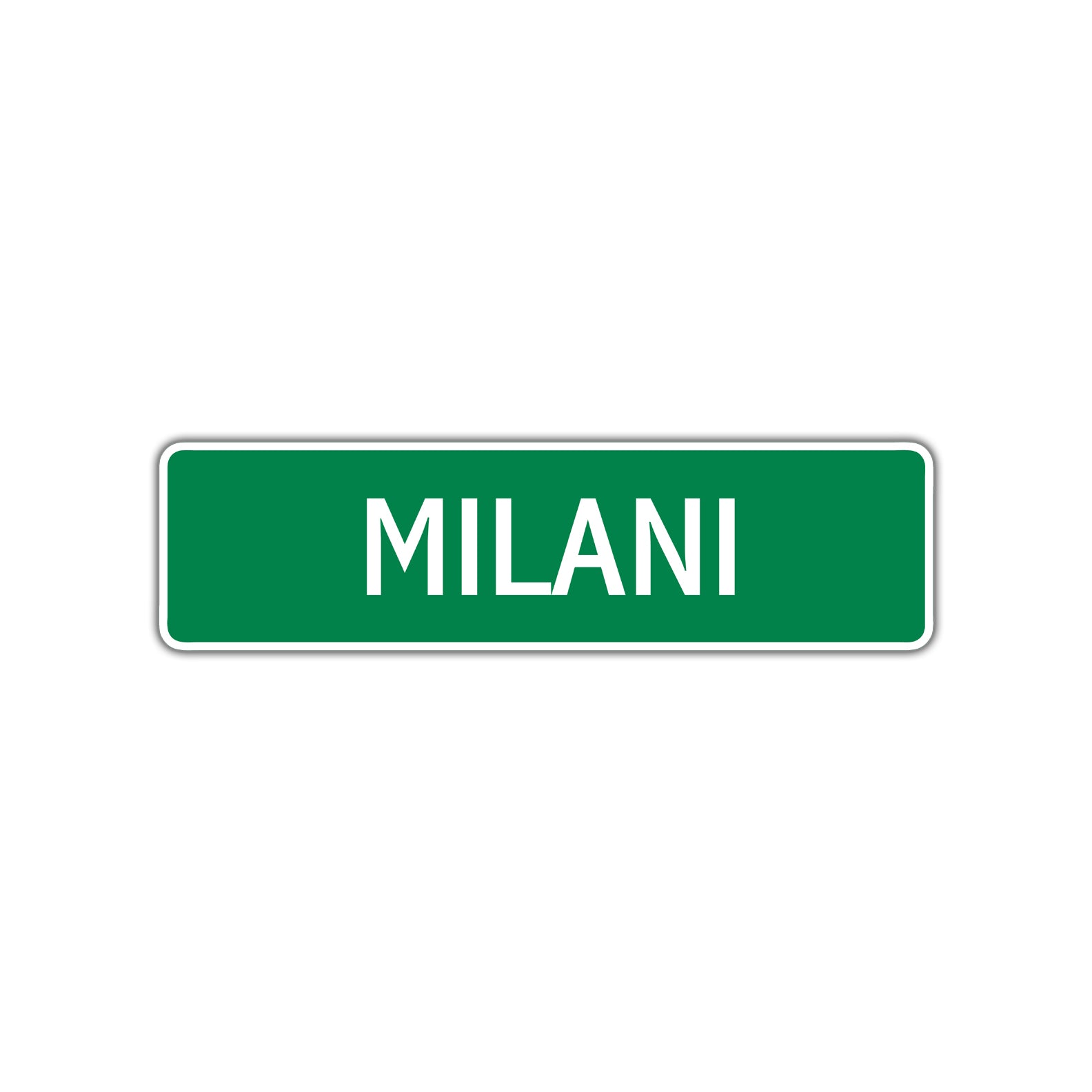Milani Street Sign Plate