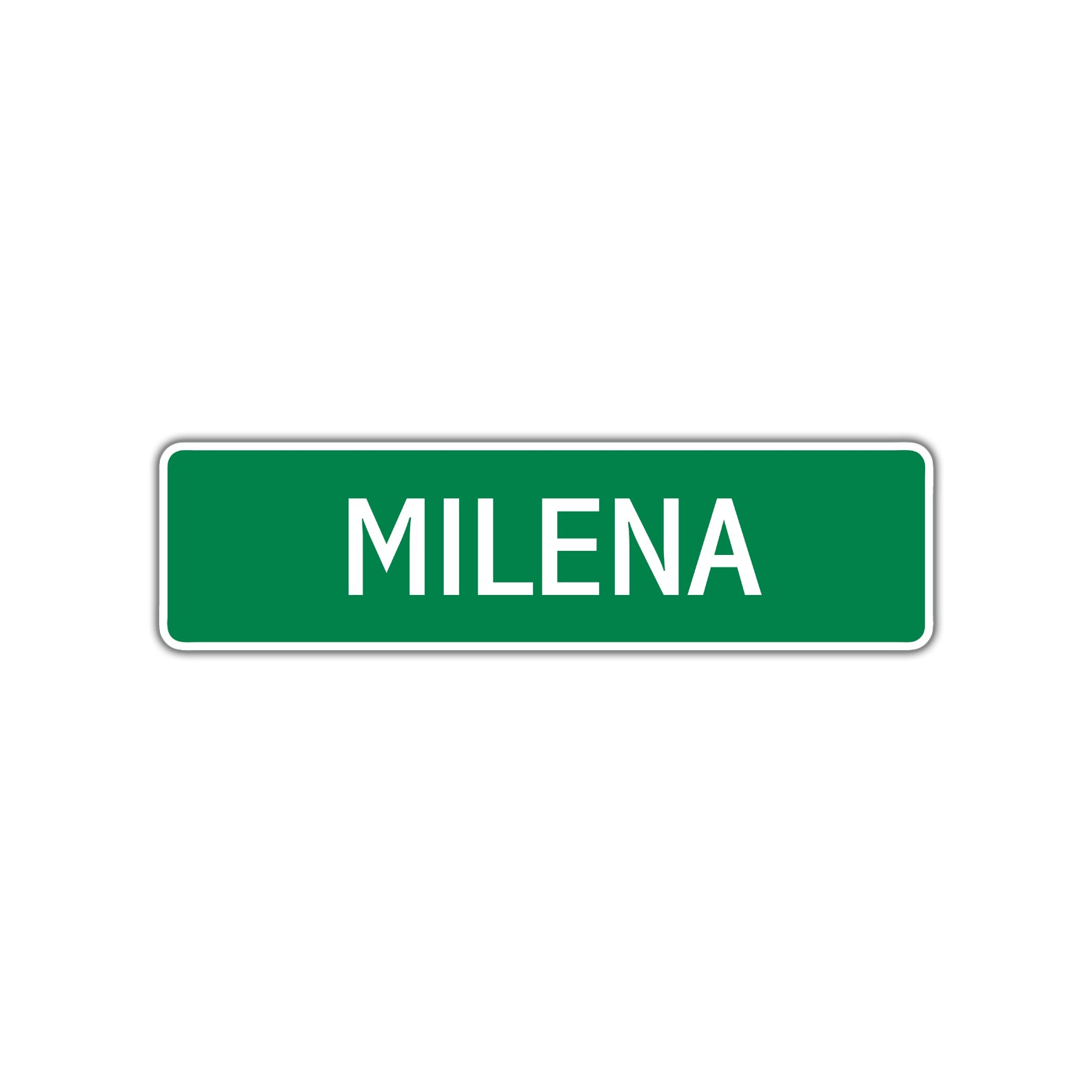 Milena Street Sign