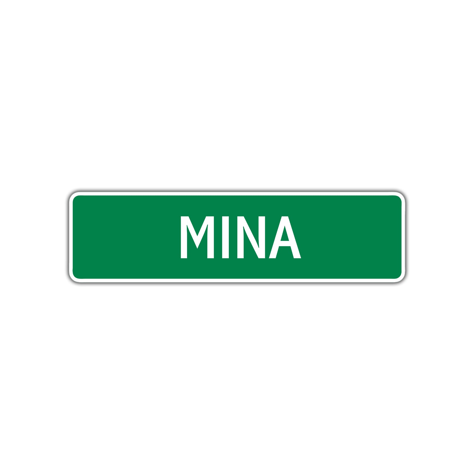 Mina Street Sign Children Name Room Plate – Sign Fever