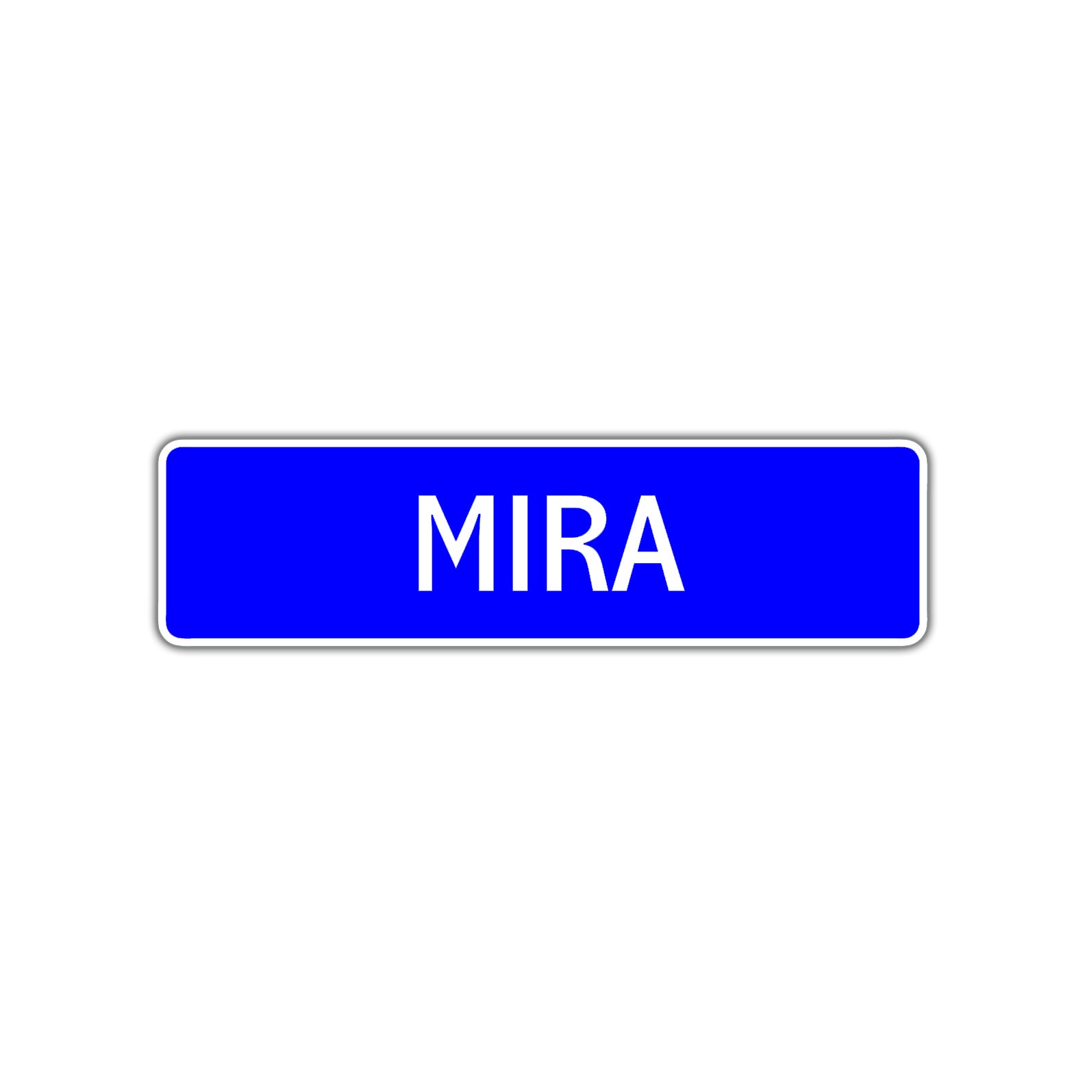 Mira Street Metal Sign Plate