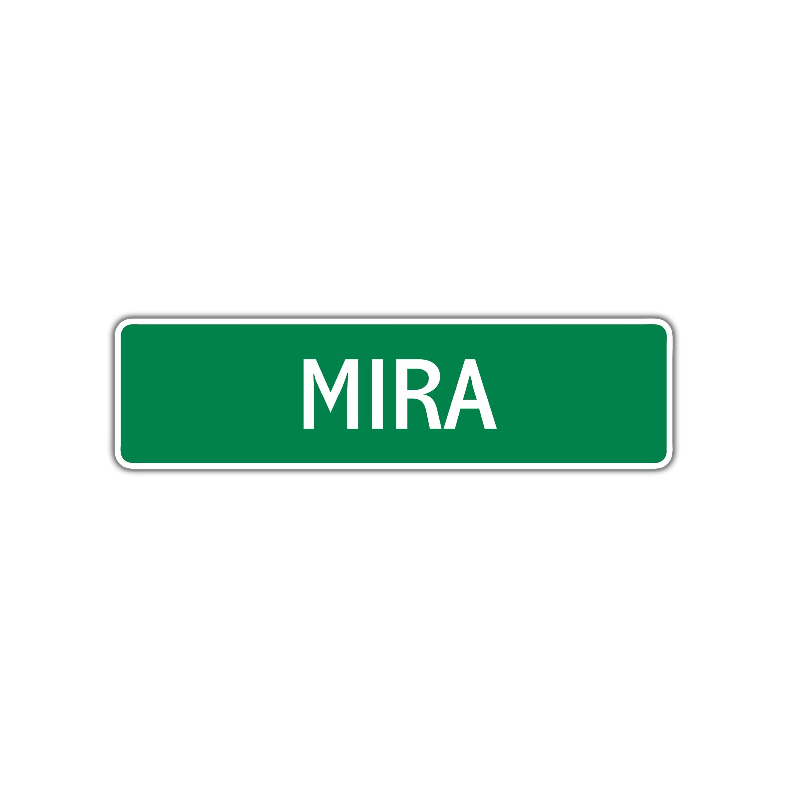 Mira Street Sign Plate