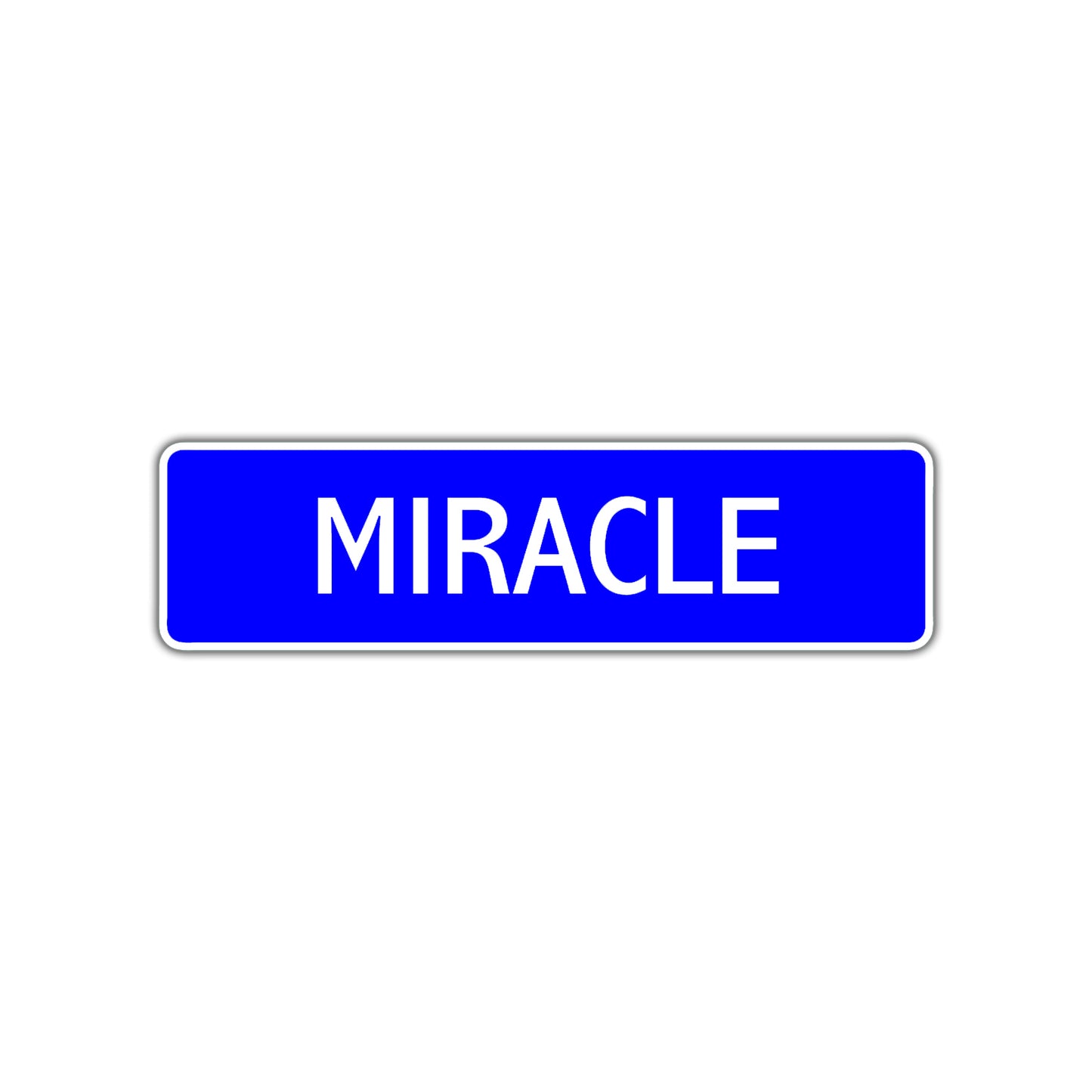 Miracle Street Metal Sign Plate