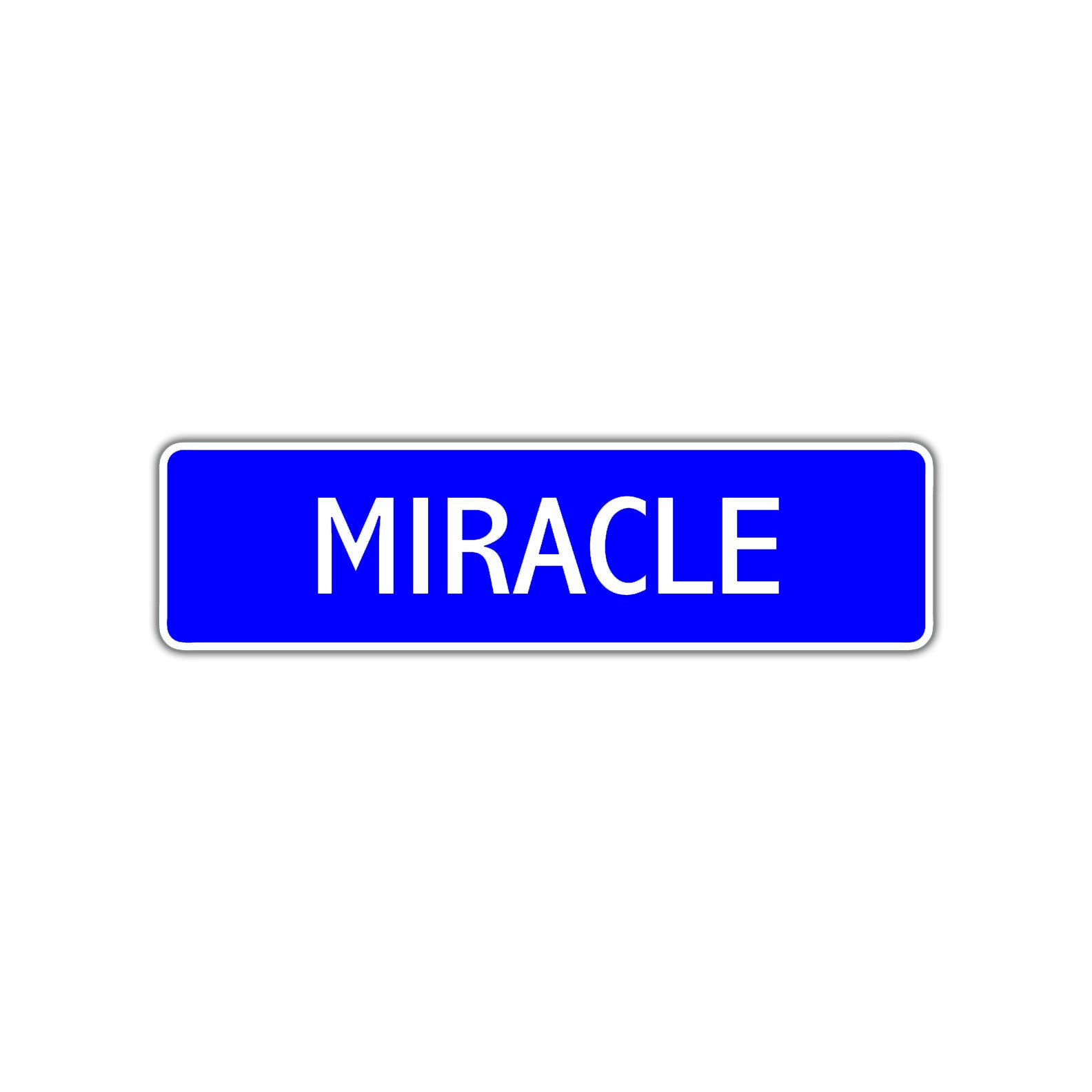 Miracle Street Metal Sign Plate