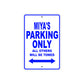 Miya's Name Parking Only All Others Will Be Towed Metal Sign  