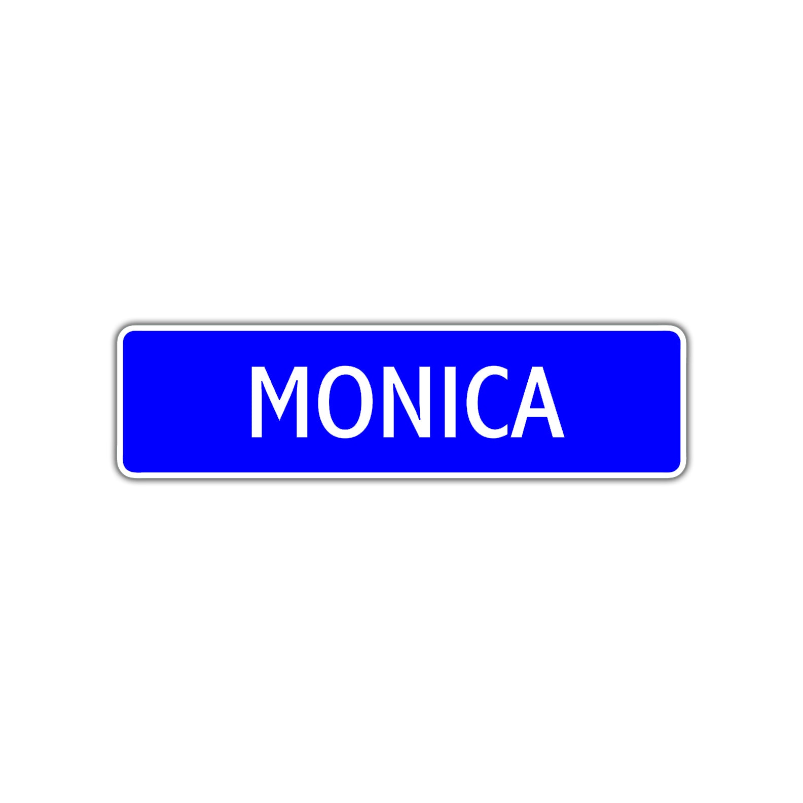 Monica Street Metal Sign Plate