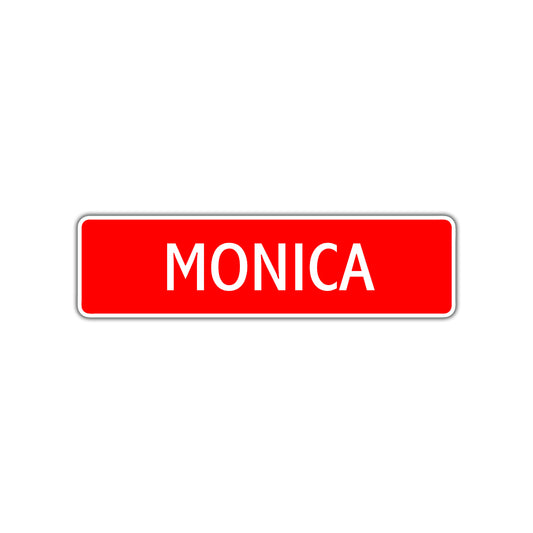 Monica Street Sign