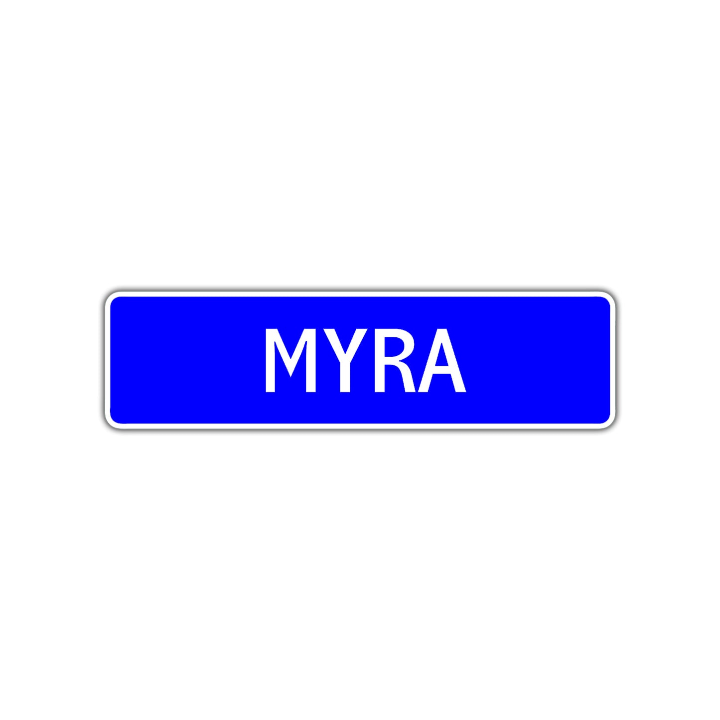 Myra Street Metal Sign Plate
