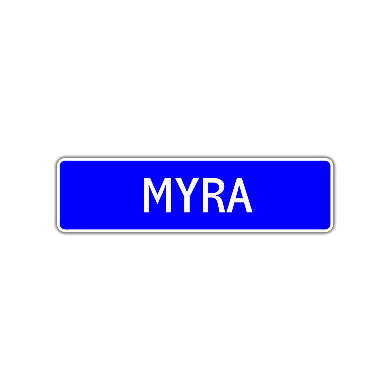 Myra Street Metal Sign Plate