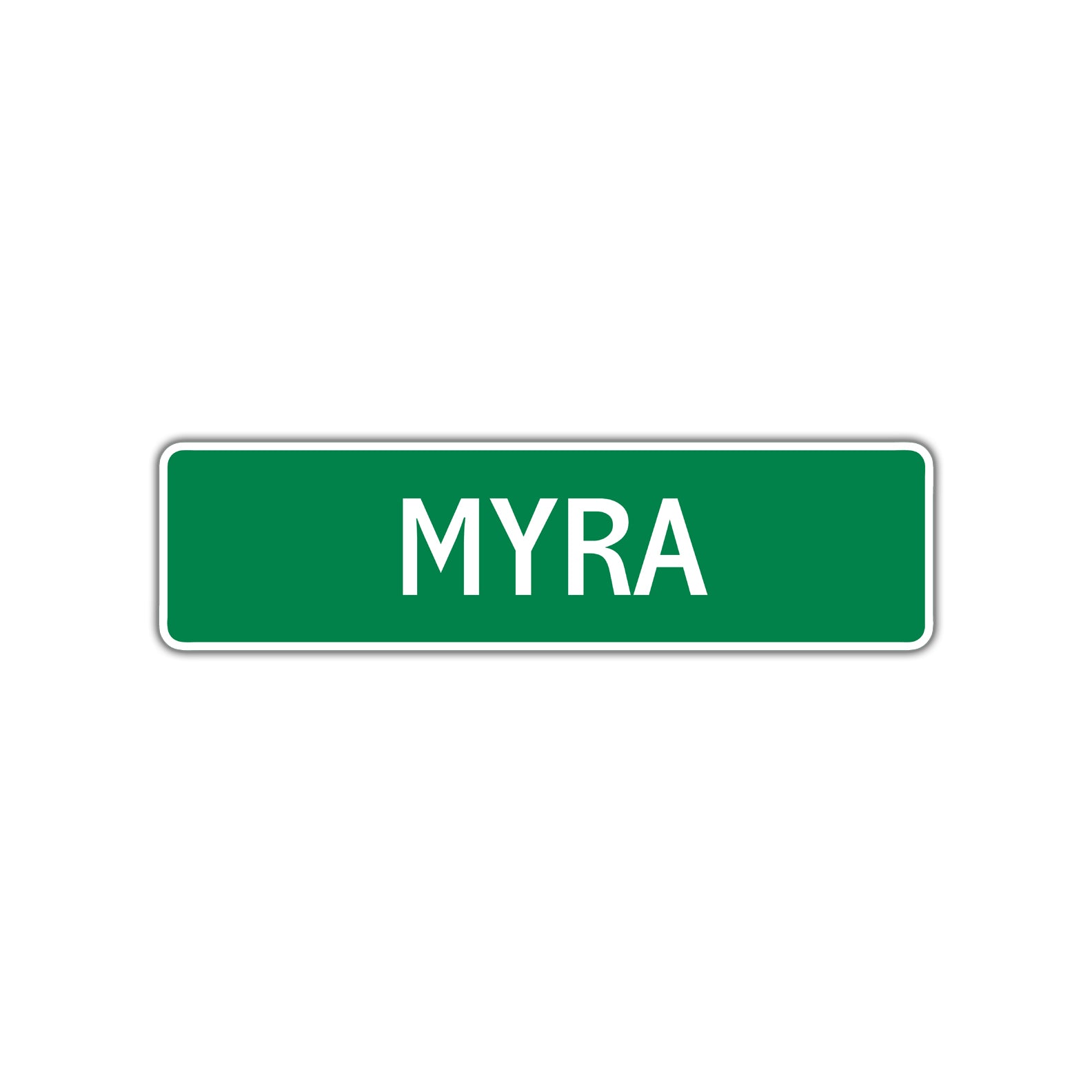 Myra Street Sign Plate