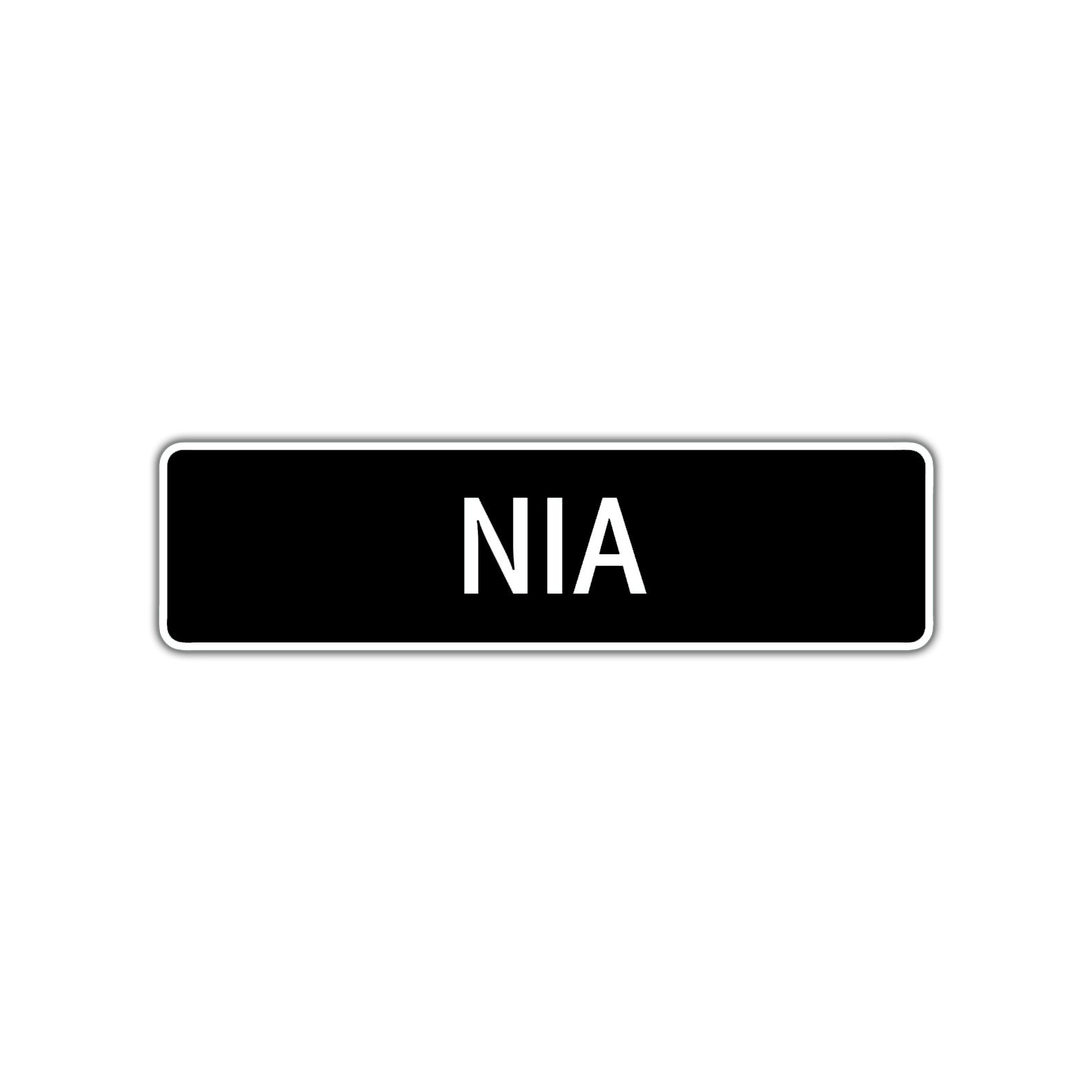Nia Street Metal Sign  