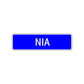 Nia Street Metal Sign Plate