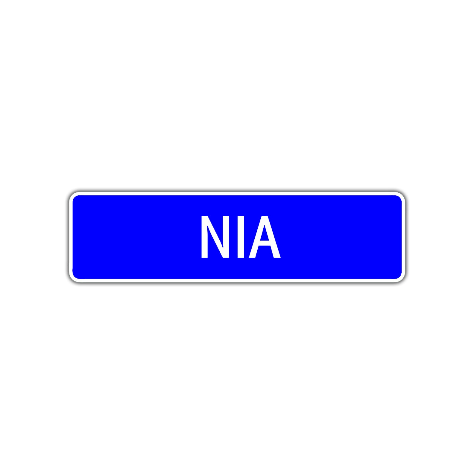 Nia Street Metal Sign Plate