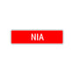 Nia Street Sign