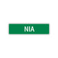 Nia Street Sign Plate