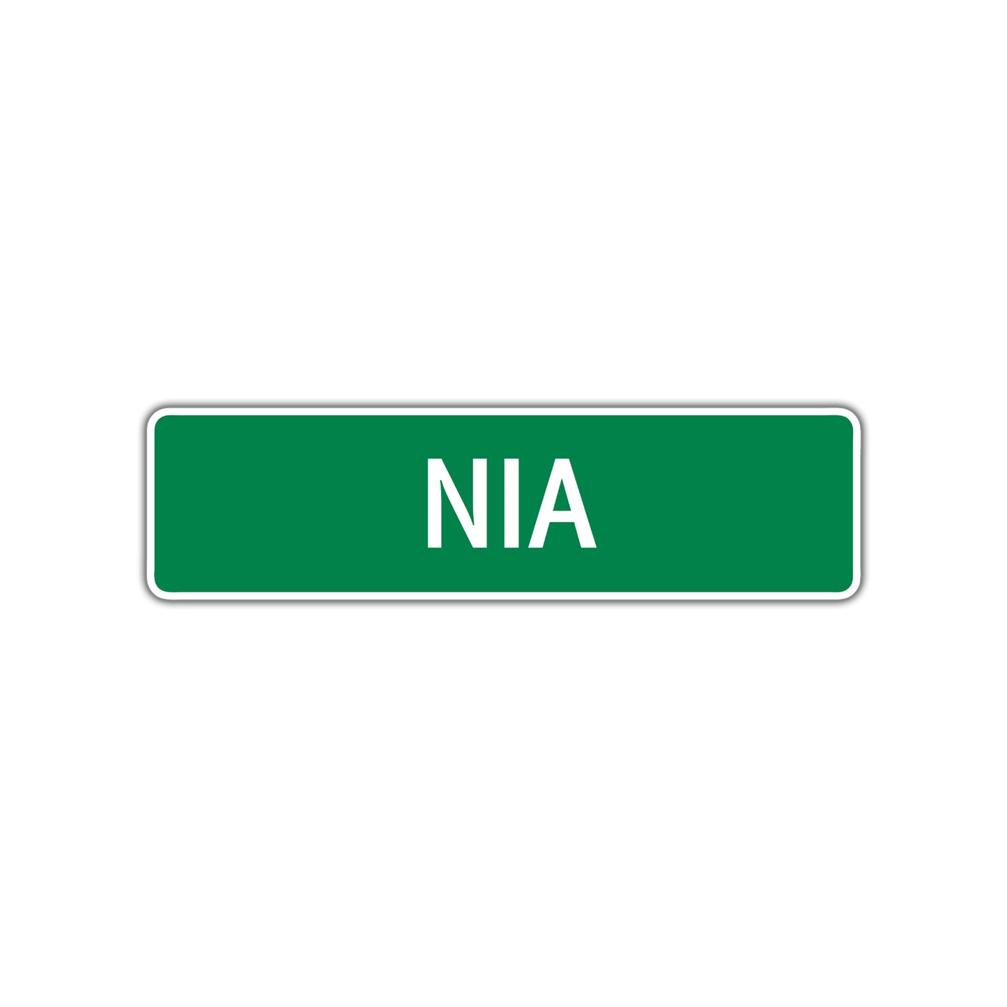 Nia Street Sign Plate