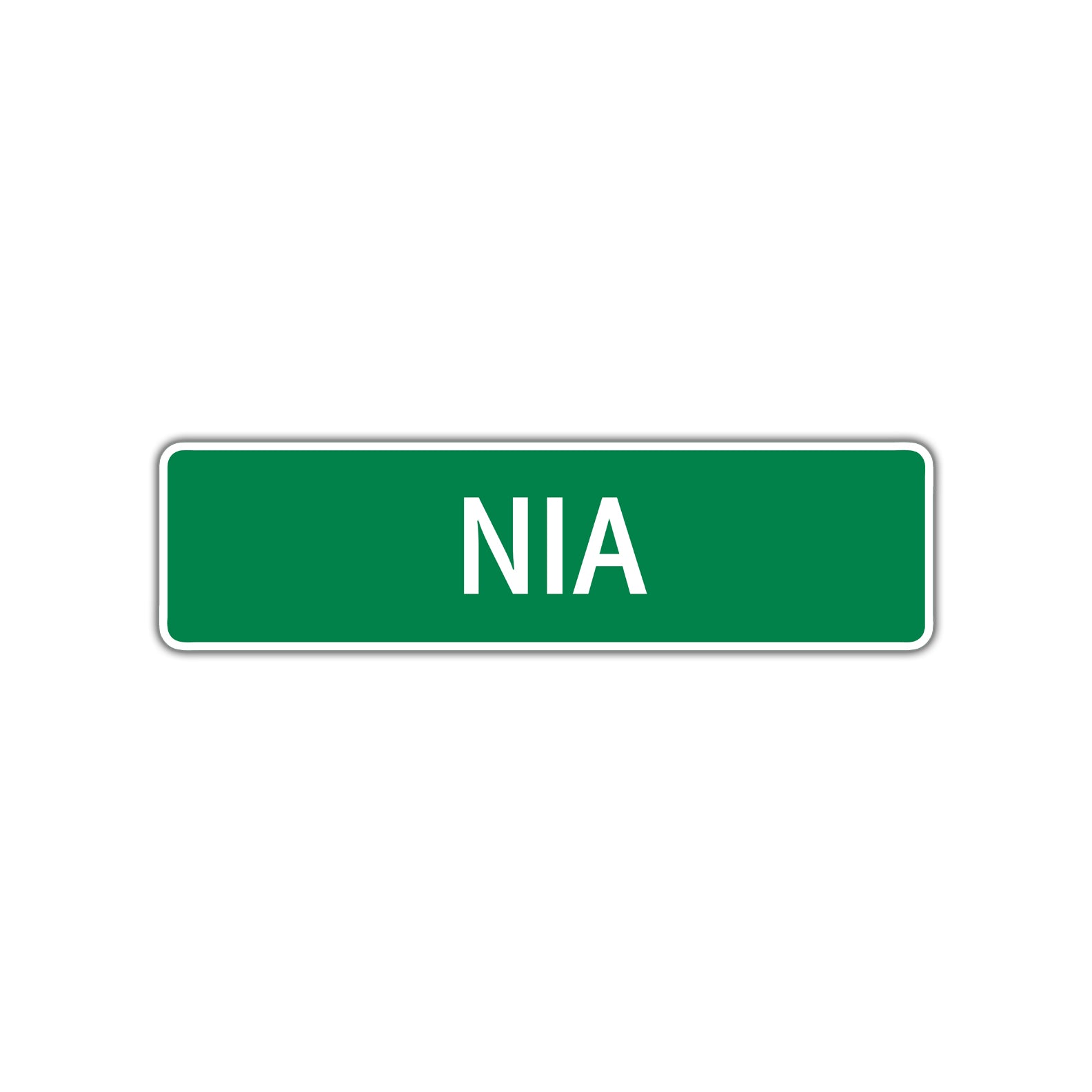 Nia Street Sign Plate