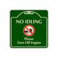 No Idling Please Turn Off Engine Sign