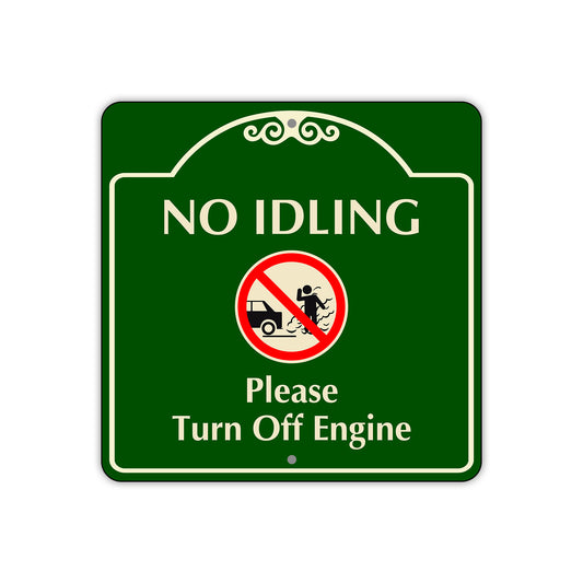 No Idling Please Turn Off Engine Sign