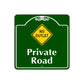 No Outlet Private Road Square Aluminum Sign