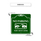 No Parking Tow Away Zone Square Aluminum Metal Sign Dimensions